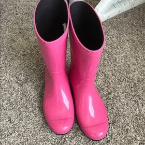 Pink ugg rain boots size 7